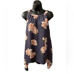 Torrid Georgette Floral Sleeveless Halter Tank Top Tunic Size 0 (12)